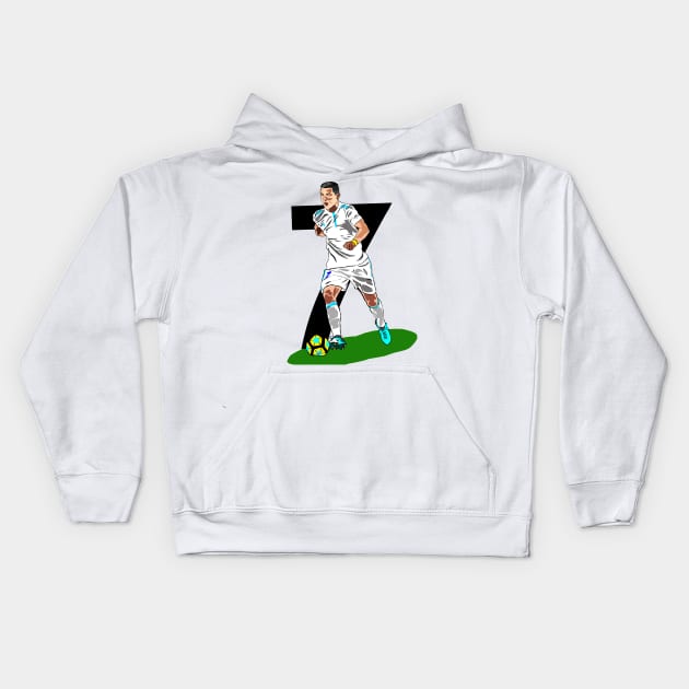 Cristiano Ronaldo Dribble Kids Hoodie by Asepart